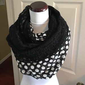 Knit and Polka Dot Scarf